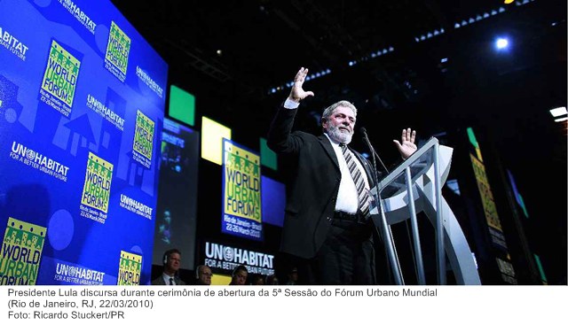Presidente Lula discursa durante cerimônia de abertura da 5ª Sessão do Fórum Urbano Mundial.