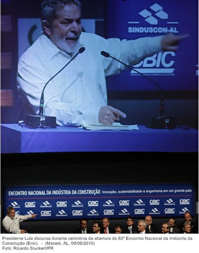 Presidente Lula discursa durante cerimônia de abertura do 82º Encontro Nacional da Indústria da Construção (Enic) (2).