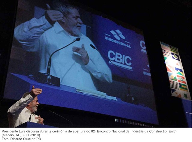 Presidente Lula discursa durante cerimônia de abertura do 82º Encontro Nacional da Indústria da Construção (Enic) 