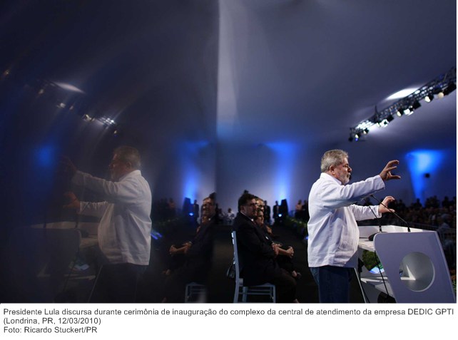 Presidente Lula discursa durante cerimônia de inauguração do complexo da central de atendimento da empresa DEDIC GPTI (2)
