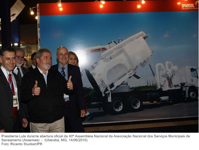 Presidente Lula durante abertura oficial da 40ª Assembleia Nacional da Associação Nacional dos Serviços Municipais de Saneamento (Assemae).