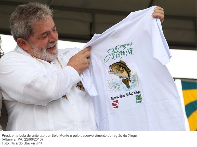 Presidente Lula durante ato por Belo Monte e pelo desenvolvimento da região do Xingu.