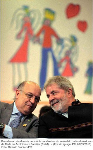 Presidente Lula durante cerimônia de abertura do seminário Latino-Americano da Rede de Acolhimento Familiar (Relaf)