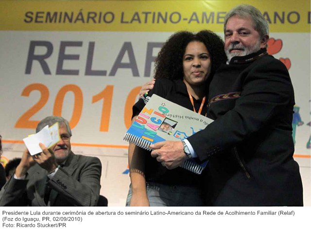 Presidente Lula durante cerimônia de abertura do seminário Latino-Americano da Rede de Acolhimento Familiar (Relaf).