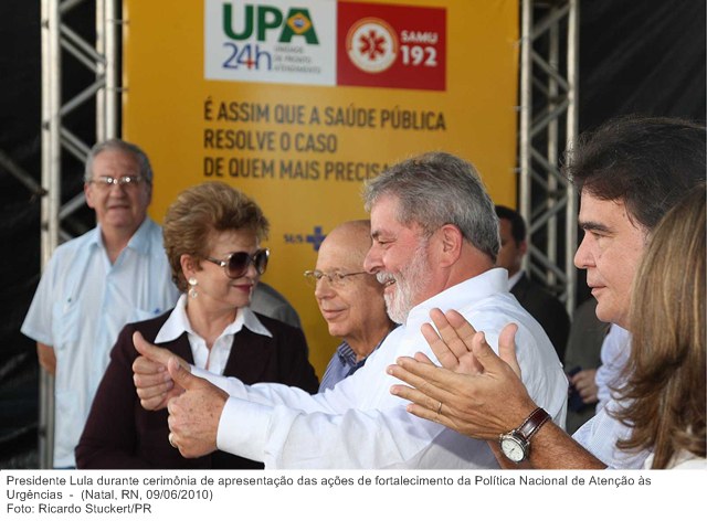 Presidente Lula durante cerimônia de apresentação das ações de fortalecimento da Política Nacional de Atenção às Urgências.