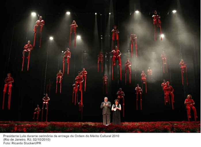 Presidente Lula durante cerimônia de entrega da Ordem do Mérito Cultural 2010.