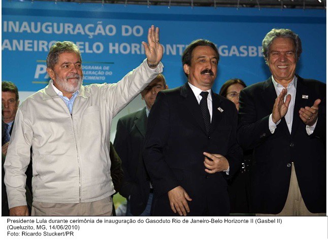 Presidente Lula durante cerimônia de inauguração do Gasoduto Rio de Janeiro-Belo Horizonte II (Gasbel II) 