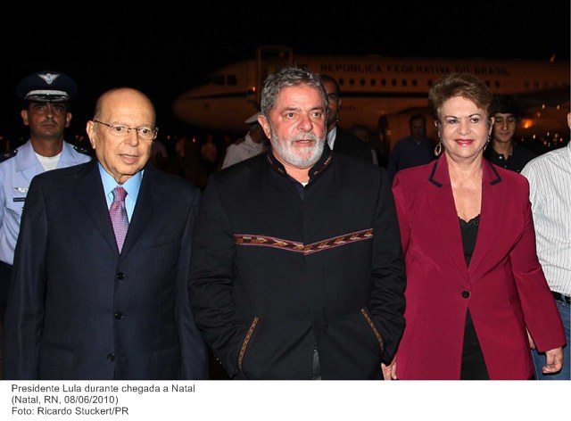 Presidente Lula durante chegada a Natal.