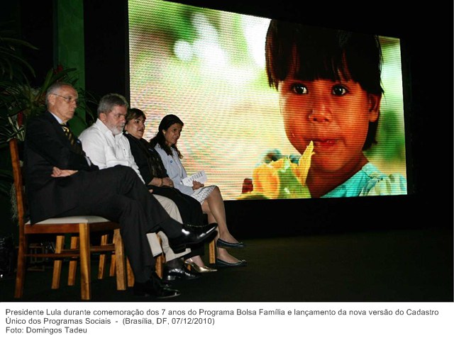Presidente Lula durante comemoração dos 7 anos do Programa Bolsa Família e lançamento da nova versão do Cadastro Único dos Programas Sociais.