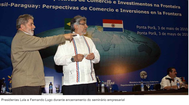 Presidente Lula durante encerramento do seminário empresarial.