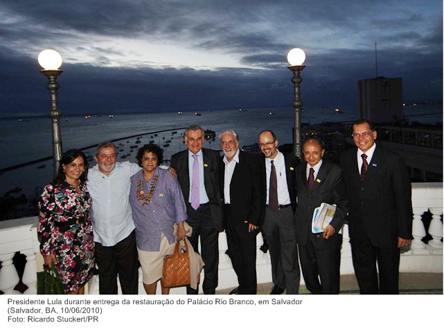 Presidente Lula durante entrega da restauração do Palácio Rio Branco, em Salvador.