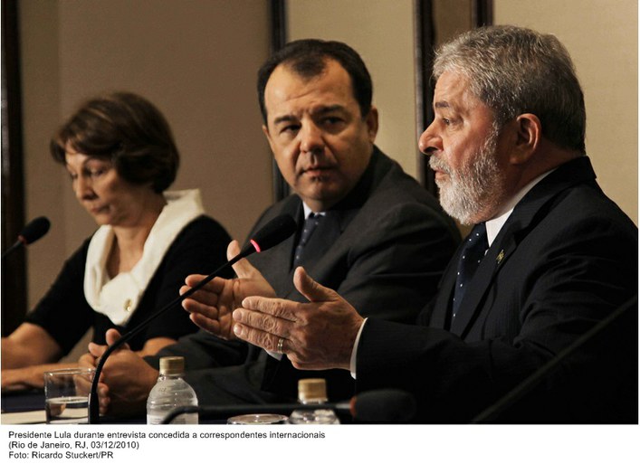 Presidente Lula durante entrevista concedida a correspondentes internacionais.