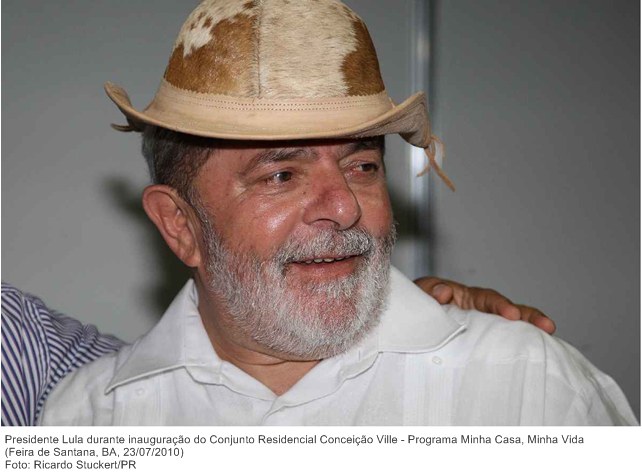 Presidente Lula durante inauguração do Conjunto Residencial Conceição Ville - Programa Minha Casa, Minha Vida .