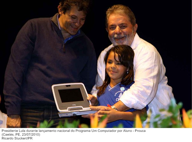 Presidente Lula durante lançamento nacional do Programa Um Computador por Aluno - Prouca 