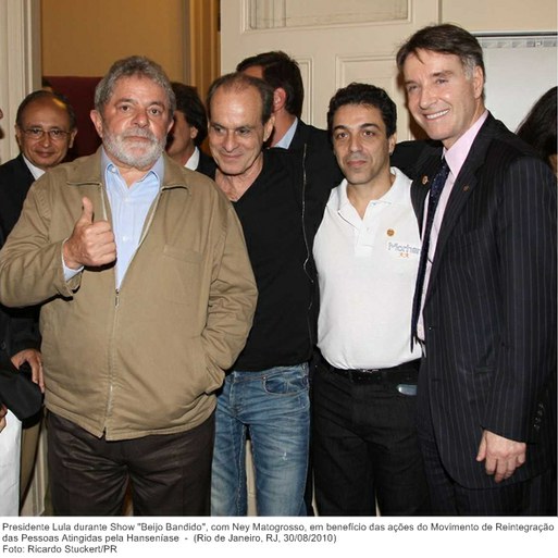 Presidente Lula durante Show Beijo Bandido, com Ney Matogrosso, em benefício das ações do Movimento de Reintegração das Pessoas Atingidas pela Hanseníase 