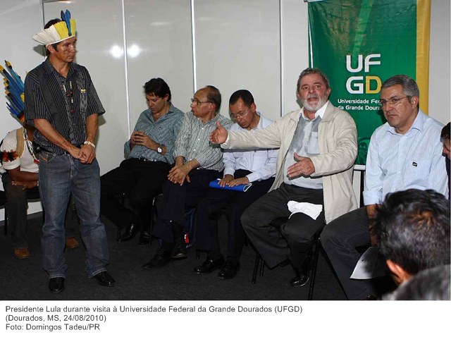 Presidente Lula durante visita à Universidade Federal da Grande Dourados (UFGD)