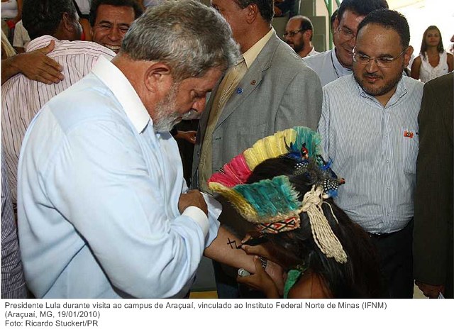 Presidente Lula durante visita ao campus de Araçuaí, vinculado ao Instituto Federal Norte de Minas (IFNM)