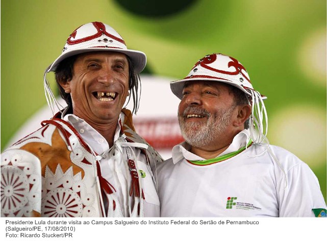 Presidente Lula durante visita ao Campus Salgueiro do Instituto Federal do Sertão de Pernambuco.