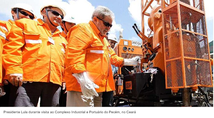 Presidente Lula durante visita ao Complexo Industrial e Portuário do Pecém, no Ceará 