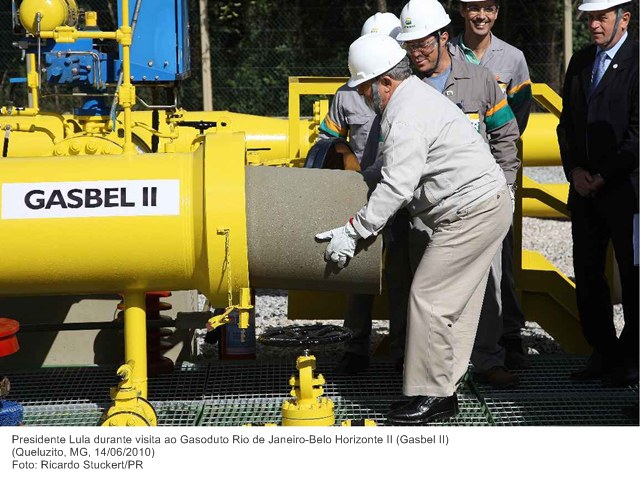 Presidente Lula durante visita ao Gasoduto Rio de Janeiro-Belo Horizonte II (Gasbel II) 