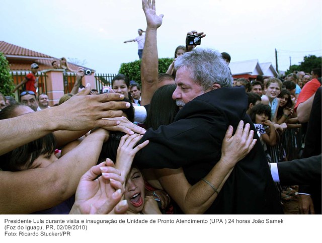 Presidente Lula durante visita e inauguração de Unidade de Pronto Atendimento (UPA ) 24 horas João Samek.