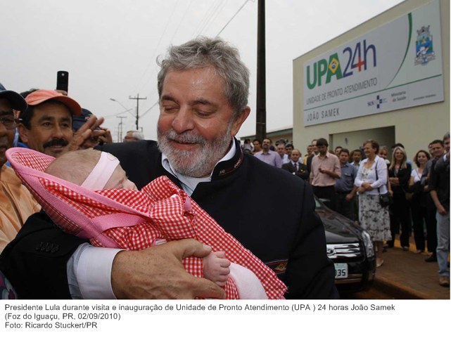 Presidente Lula durante visita e inauguração de Unidade de Pronto Atendimento (UPA ) 24 horas João Samek.