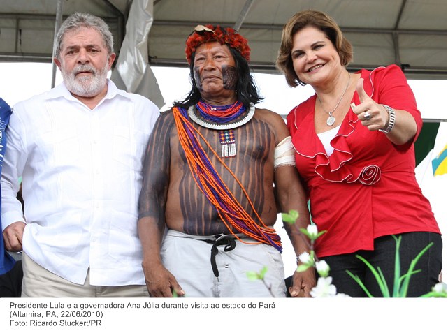 Presidente Lula e a governadora Ana Júlia durante visita ao estado do Pará.
