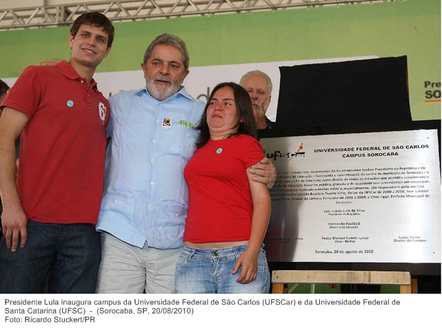 Presidente Lula inaugura campus da Universidade Federal de São Carlos (UFSCar) e da Universidade Federal de Santa Catarina (UFSC)