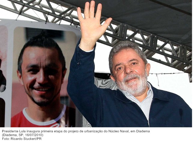 Presidente Lula inaugura primeira etapa do projeto de urbanização do Núcleo Naval, em Diadema.