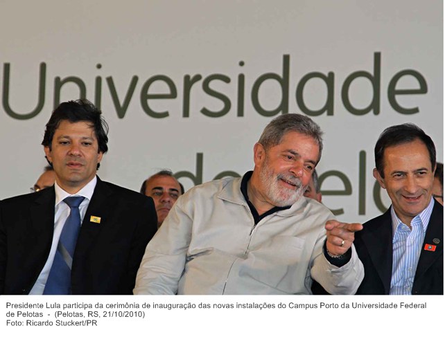 Presidente Lula participa da cerimônia de inauguração das novas instalações do Campus Porto da Universidade Federal de Pelotas