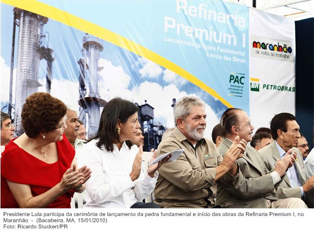 Presidente Lula participa da cerimônia de lançamento da pedra fundamental e início das obras da Refinaria Premium I, no Maranhão 
