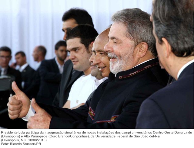 Presidente Lula participa da inauguração simultânea de novas instalações dos campi universitários Centro-Oeste Dona Lindu (Divinópolis) e Alto Paraopeba (Ouro Branco Congonhas).