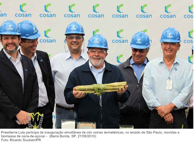 Presidente Lula participa da inauguração simultânea de oito usinas termelétricas, no estado de São Paulo, movidas a biomassa de cana-de-açúcar.