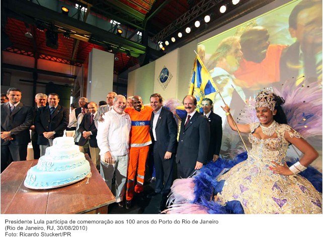 Presidente Lula participa de comemoração aos 100 anos do Porto do Rio de Janeiro 