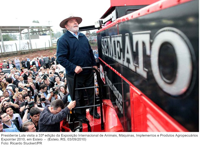 Presidente Lula visita a 33ª edição da Exposição Internacional de Animais, Máquinas, Implementos e Produtos Agropecuários - Expointer 2010 