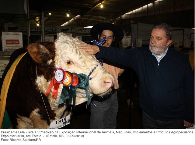 Presidente Lula visita a 33ª edição da Exposição Internacional de Animais, Máquinas, Implementos e Produtos Agropecuários - Expointer 2010, em Esteio