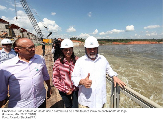 Presidente Lula visita as obras da usina hidrelétrica de Estreito para início do enchimento do lago