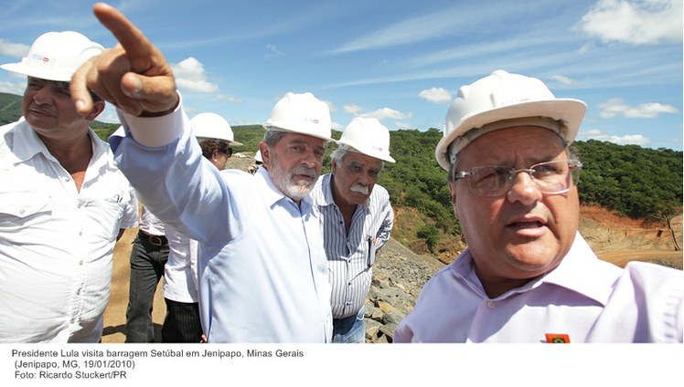 Presidente Lula visita barragem Setúbal em Jenipapo, Minas Gerais.