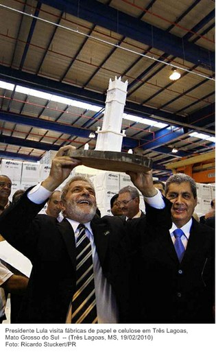 Presidente Lula visita fábricas de papel e celulose em Três Lagoas, Mato Grosso do Sul 