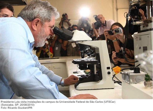 Presidente Lula visita instalações do campus da Universidade Federal de São Carlos (UFSCar).