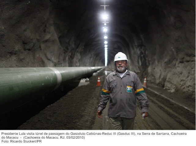 Presidente Lula visita túnel de passagem do Gasoduto Cabiúnas-Reduc III (Gasduc III), na Serra de Santana, Cachoeira do Macacu 