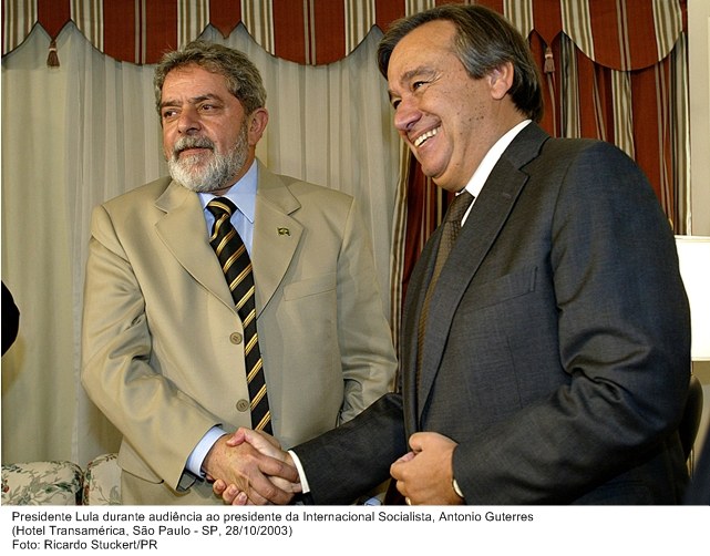 Presidente Lula durante audiência ao presidente da Internacional Socialista, Antonio Guterres.jpg